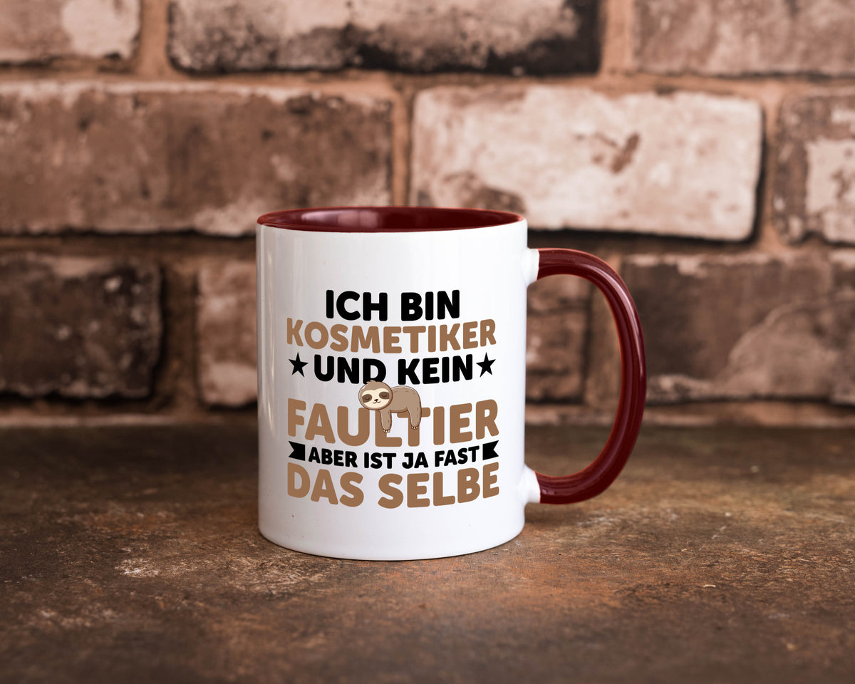 Ich bin kein Faultier: Kosmetiker | Kosmetik Stylist v2 Geschenk Tierliebhaber Tasse