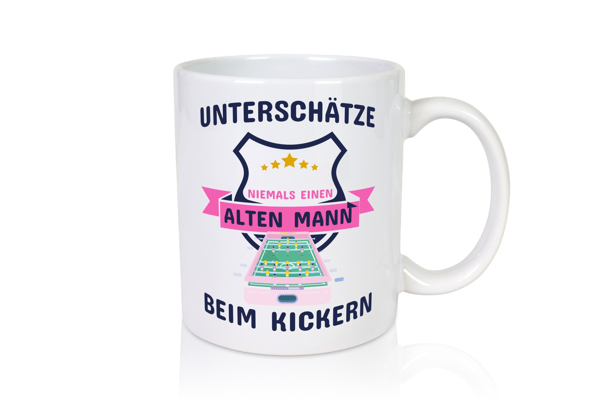 Alter Mann beim Kickern | Tischkicker Tasse Männer Humor Geschenkidee