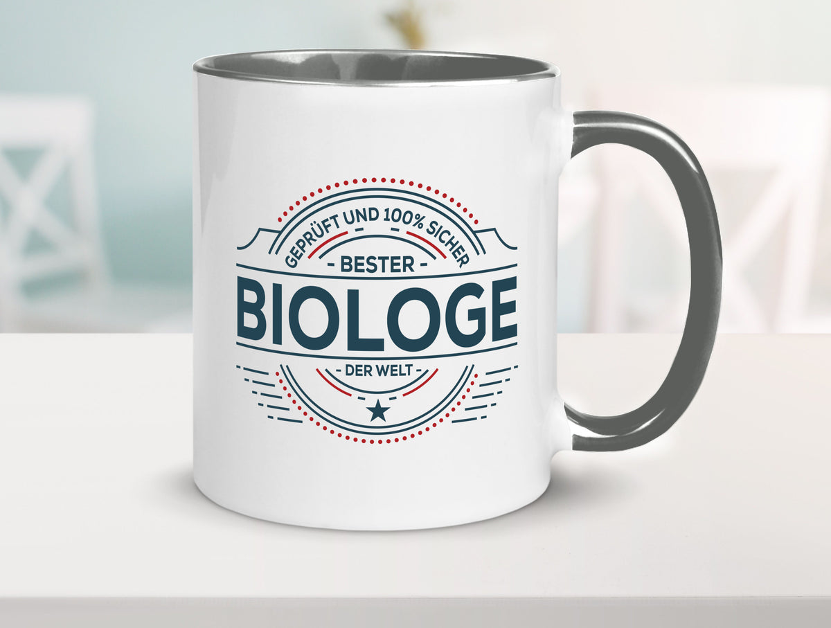 Geprüft und sicher: Biologe | Biologie Naturforscher Geschenk Humor Tasse