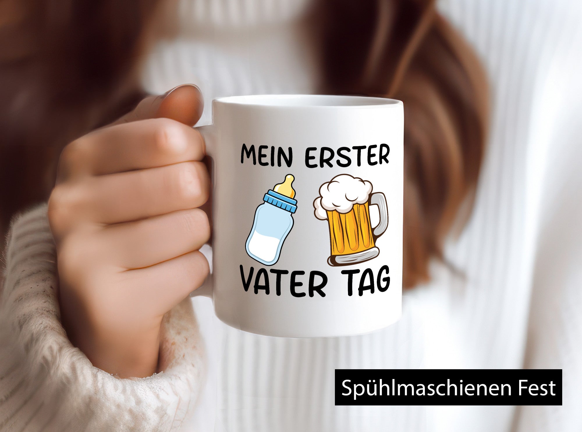 Mein erster Vatertag | Papa und Sohn Humor Familie Geschenkidee Tasse