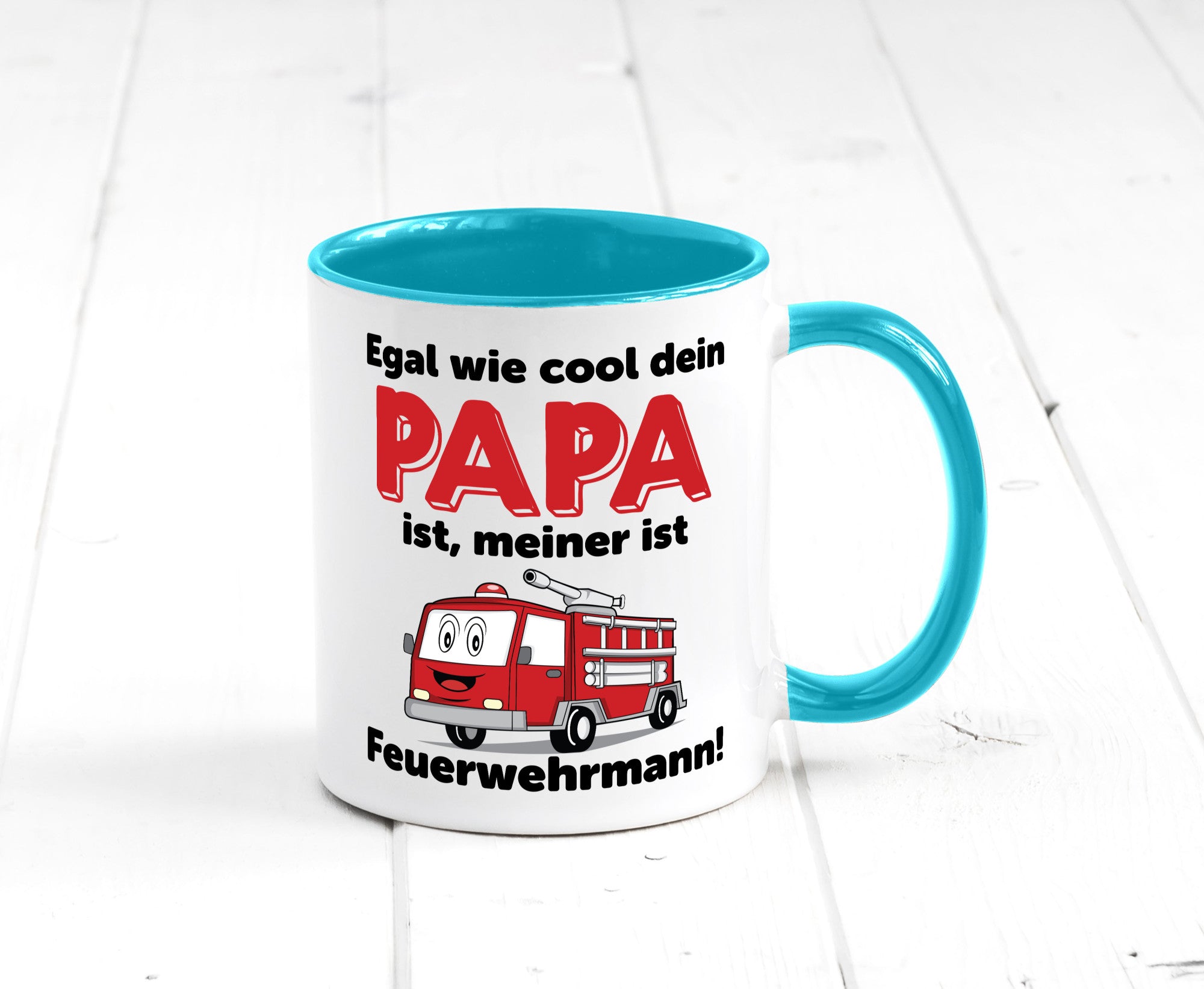 Cooler Papa | Feuerwehrmann Bester der Welt Humor Geschenkidee Tasse