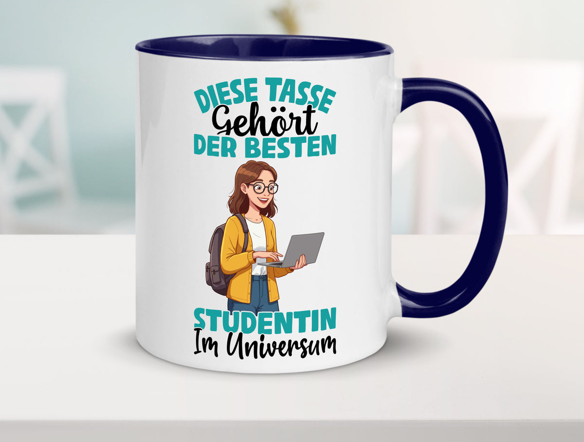 Im Universum: Studentin | Uni Studium Universität Geschenk Humor Geschenkidee Tasse