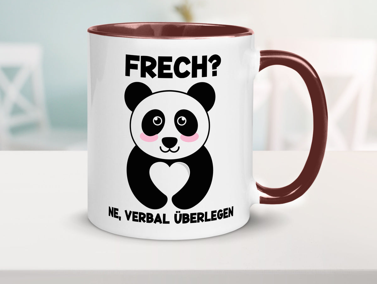 Frech | Verbal überlegen süßer Pandabär kecker Spruch lustiger Geschenk Humor Tasse