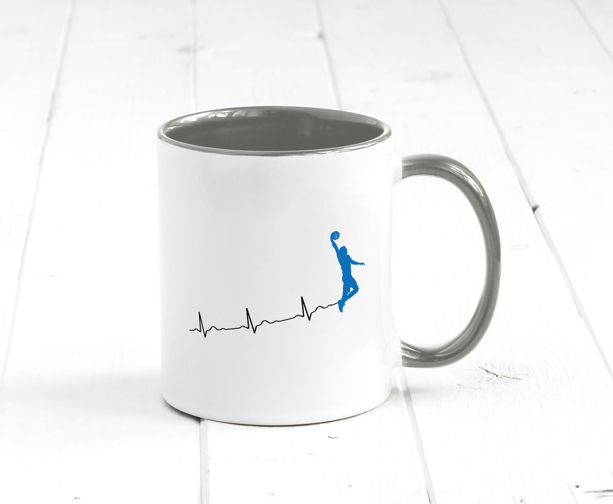 Herzschlag Basketball | Motiv Sport Ballsport Humor Geschenkidee Tasse