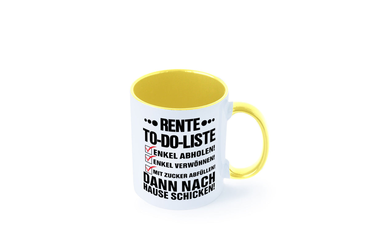 Rente To-Do-Liste | Rentner Tasse Enkel verwöhnen Geschenk Ruhestand Jubiläum