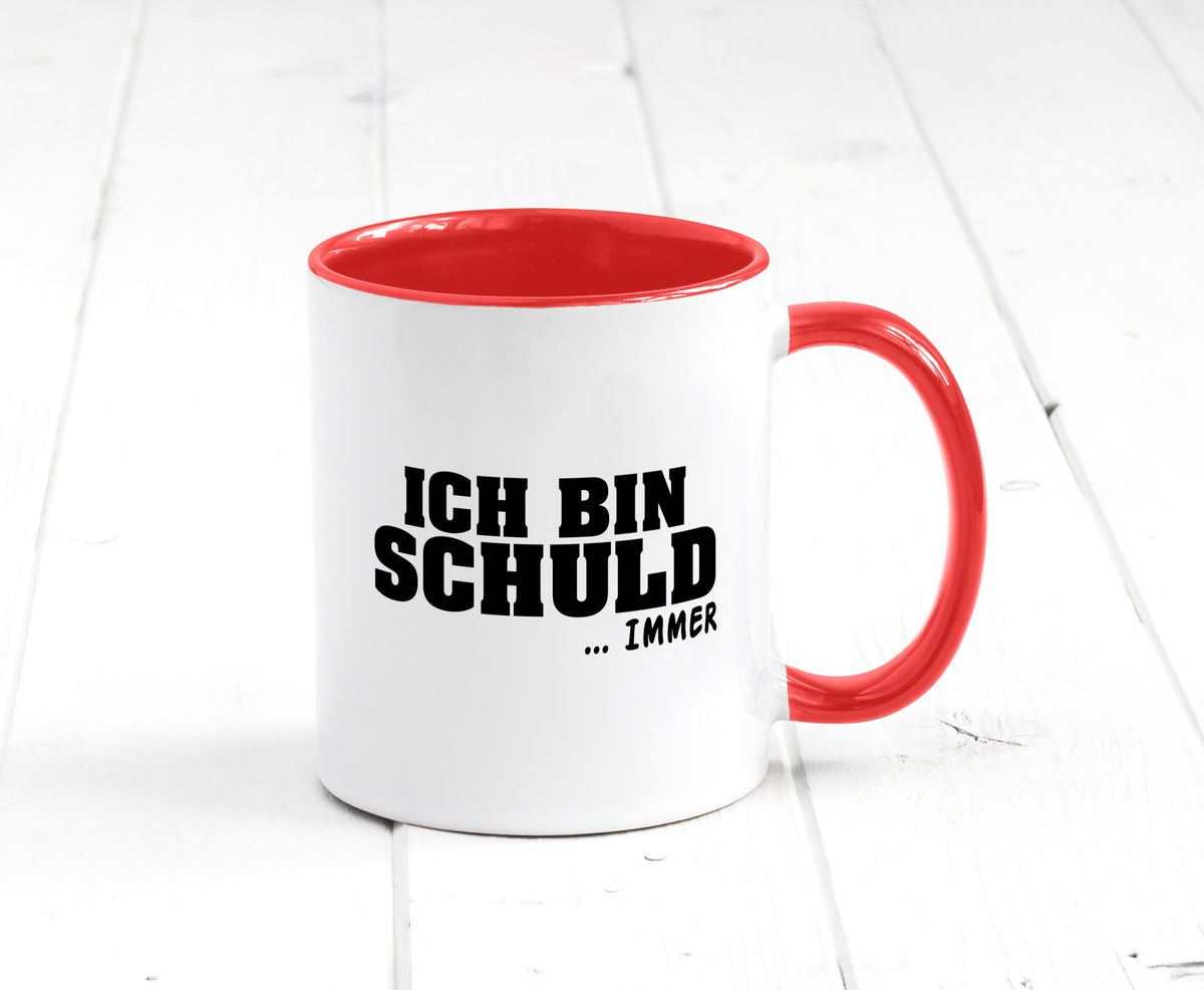 Ich bin Schuld | Schwarze Schaff lustig Humor Geschenkidee Geschenk Tasse