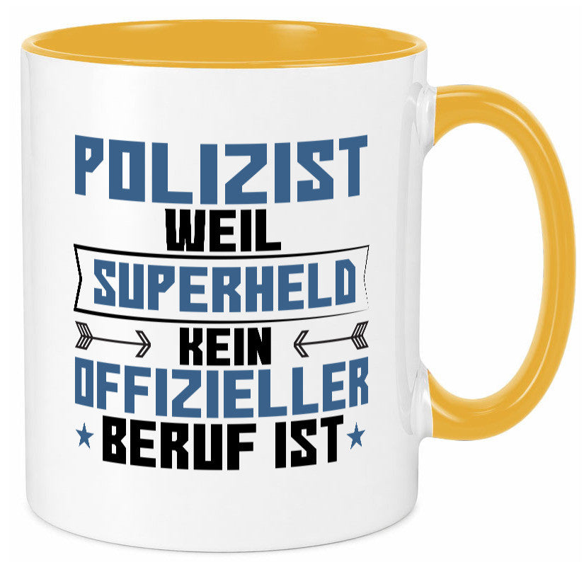 Superheld Polizist | Polizei lustiger Spruch Geschenk Humor Geschenkidee Tasse