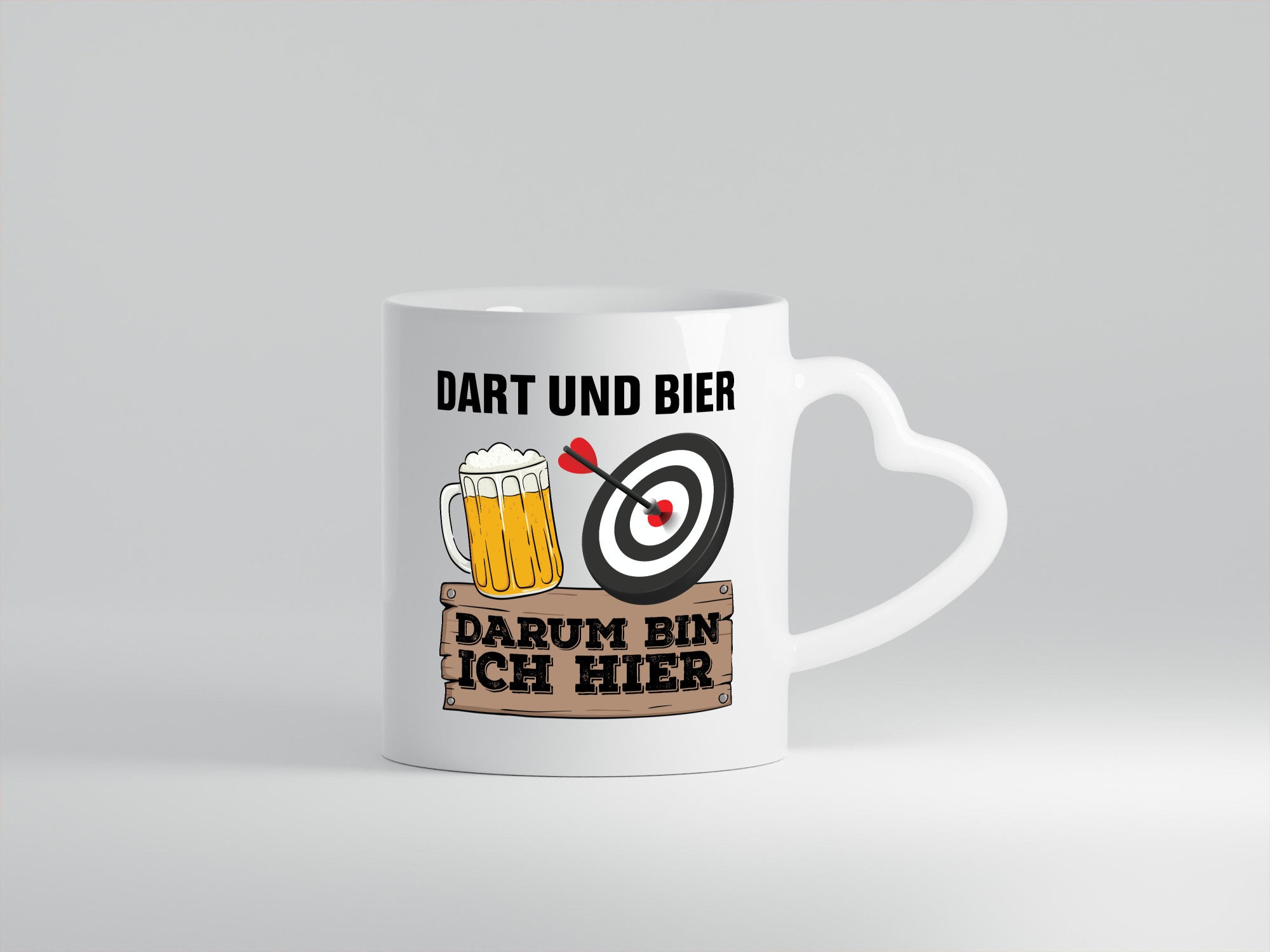 Dart und Bier darum bin ich hier | Party Geschenk Humor Geschenkidee lustiger