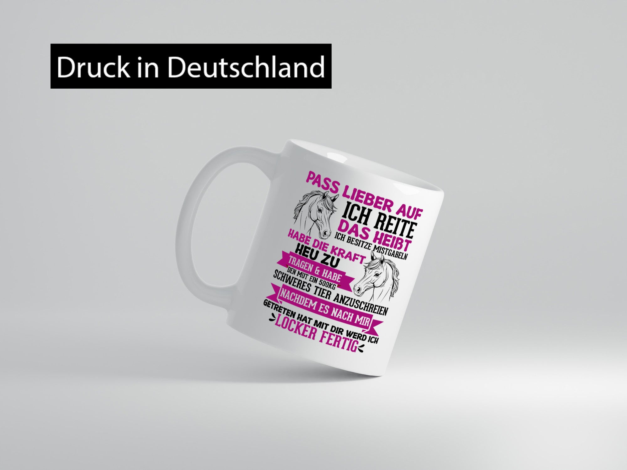Reiten | reiterin Schweres Pferd dich mach ich fertig Geschenk Humor
