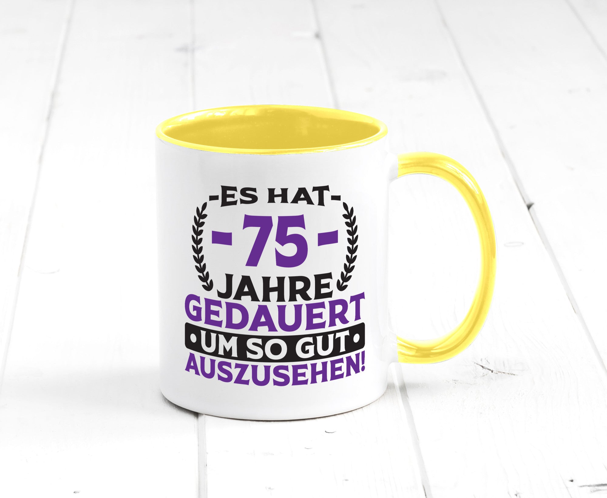 75 Jahre gedauert um so gut auszusehen | 75. Geburtstag Humor Geschenkidee Tasse