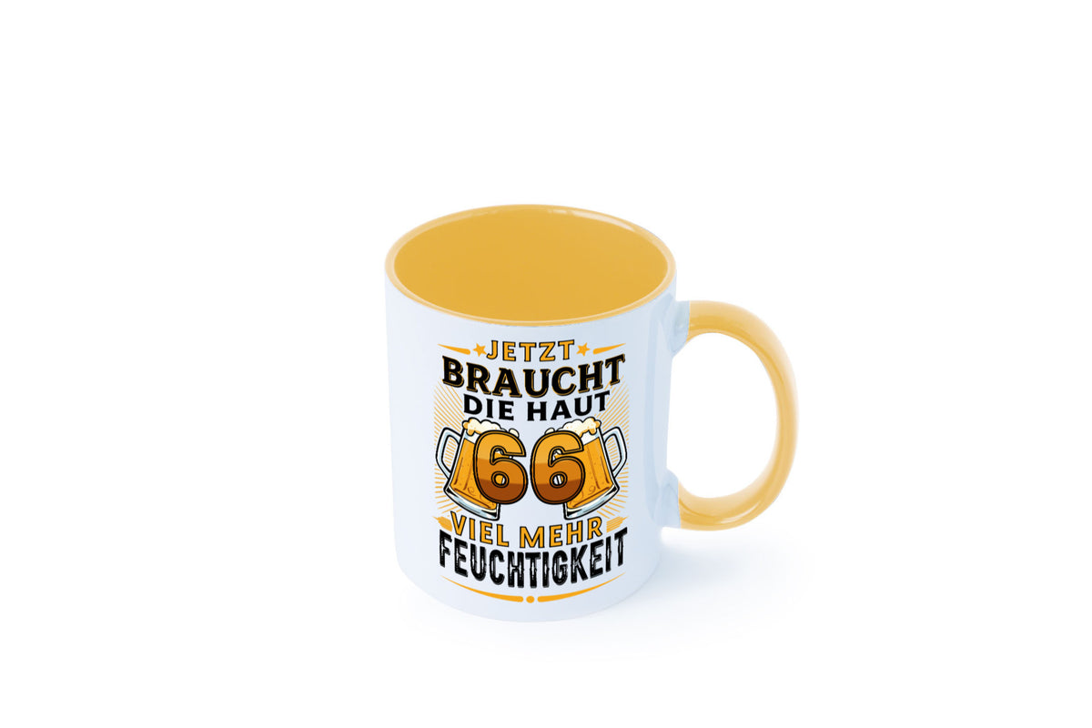 66 braucht die haut mehr Feuchtigkeit | 66. Geburtstag Humor Geschenkidee Tasse