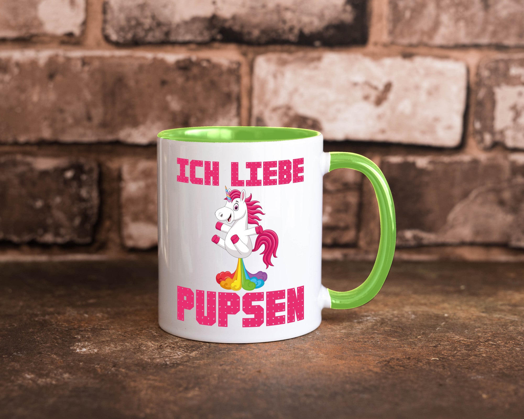 Ich liebe pupsen | Einhorn Pups lustiger Spruch Humor Geschenkidee Tasse