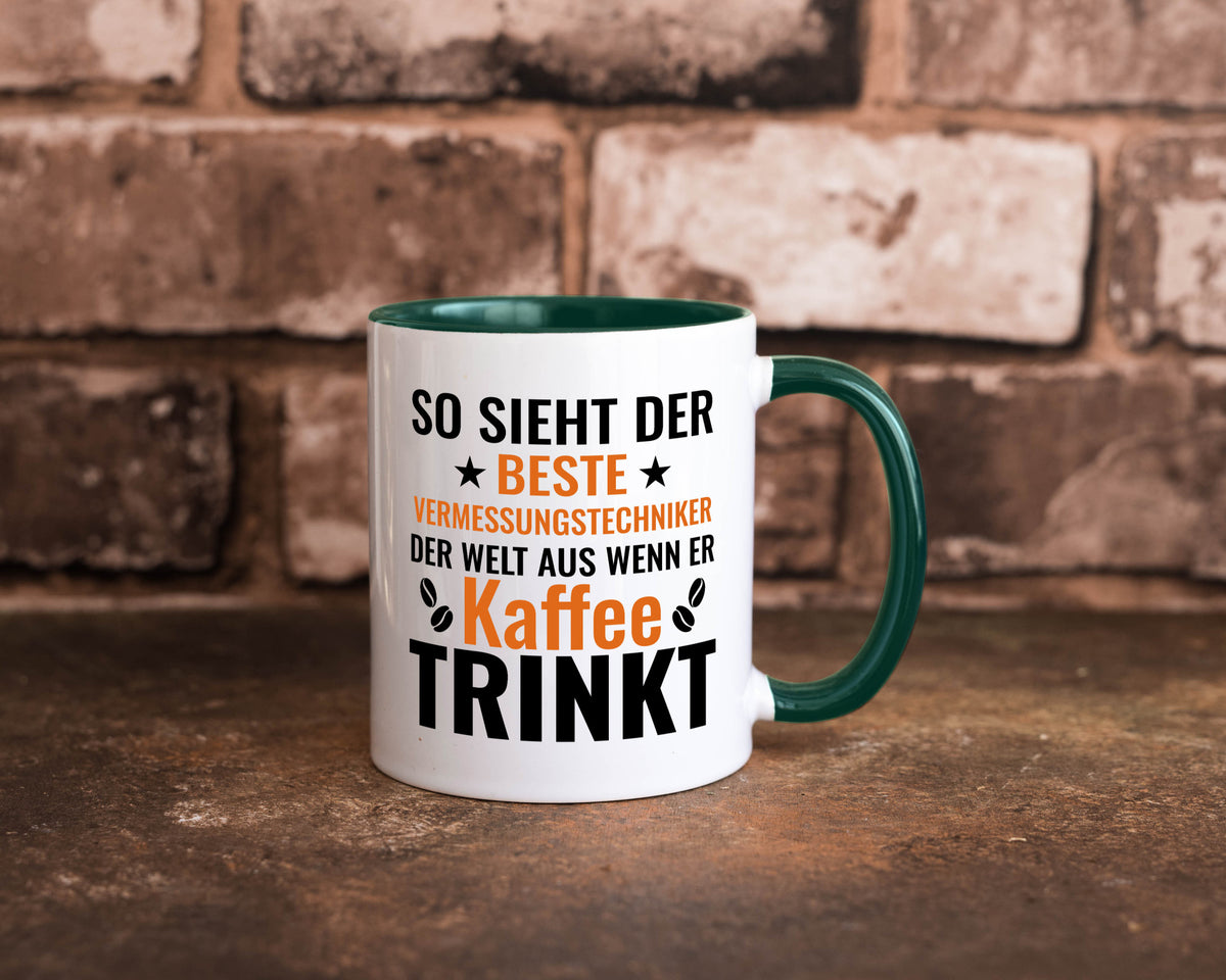 Kaffee trinkt: Vermessungstechniker | Techniker Geschenk Humor Geschenkidee Tasse