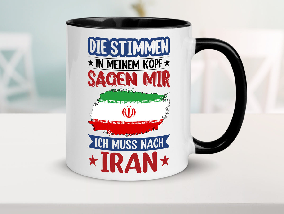Iran | Urlaub Stimmen in meinem Kopf Traumland Humor Geschenkidee Tasse