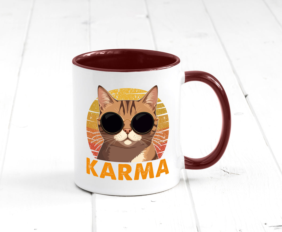 Vintage Katze | Karna Coole lustiger Spruch Geschenk Tierliebhaber Humor Tasse