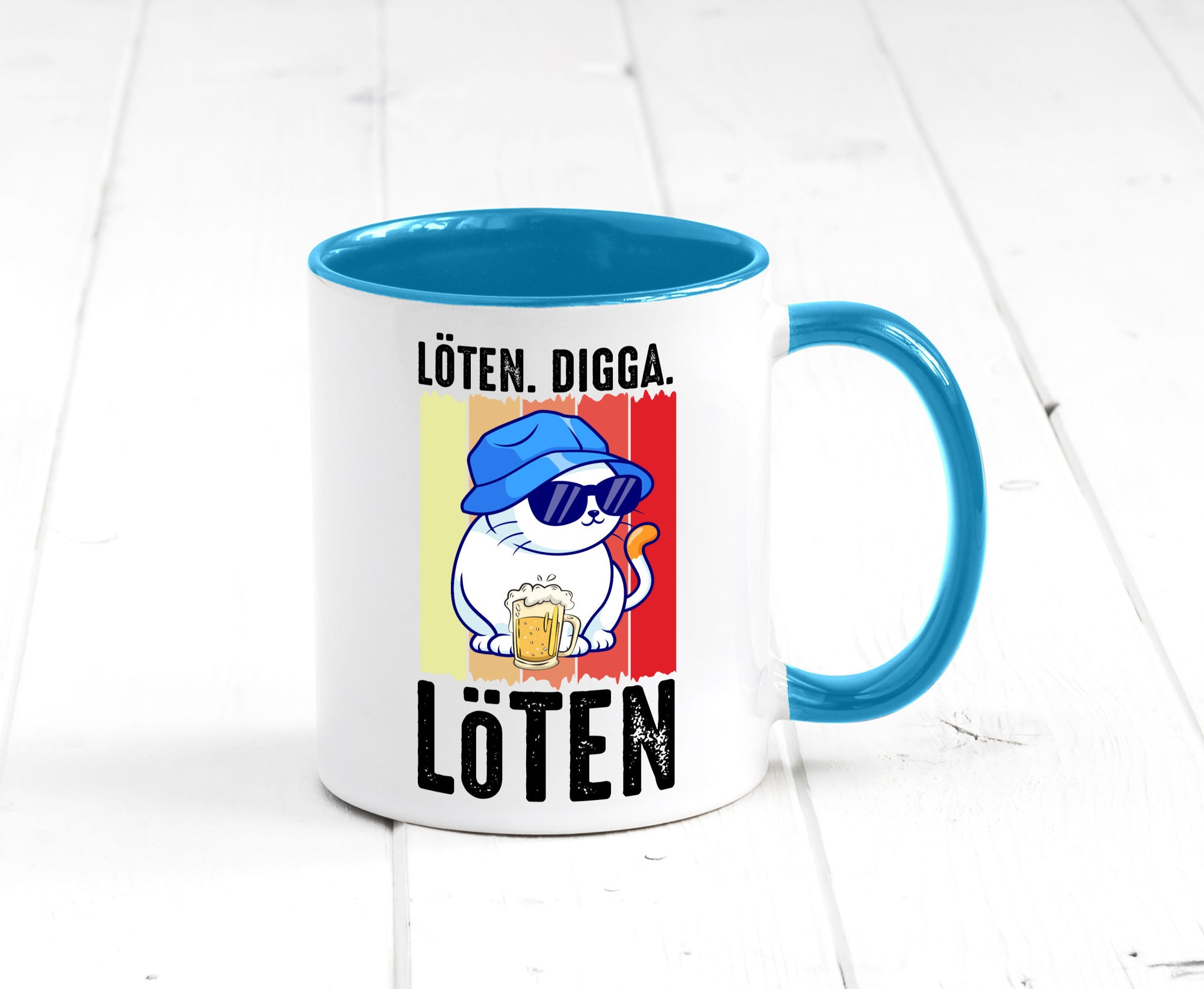 Löten Digga | Katze mit Bier Bierkatze Geschenk Tierliebhaber Humor lustiger