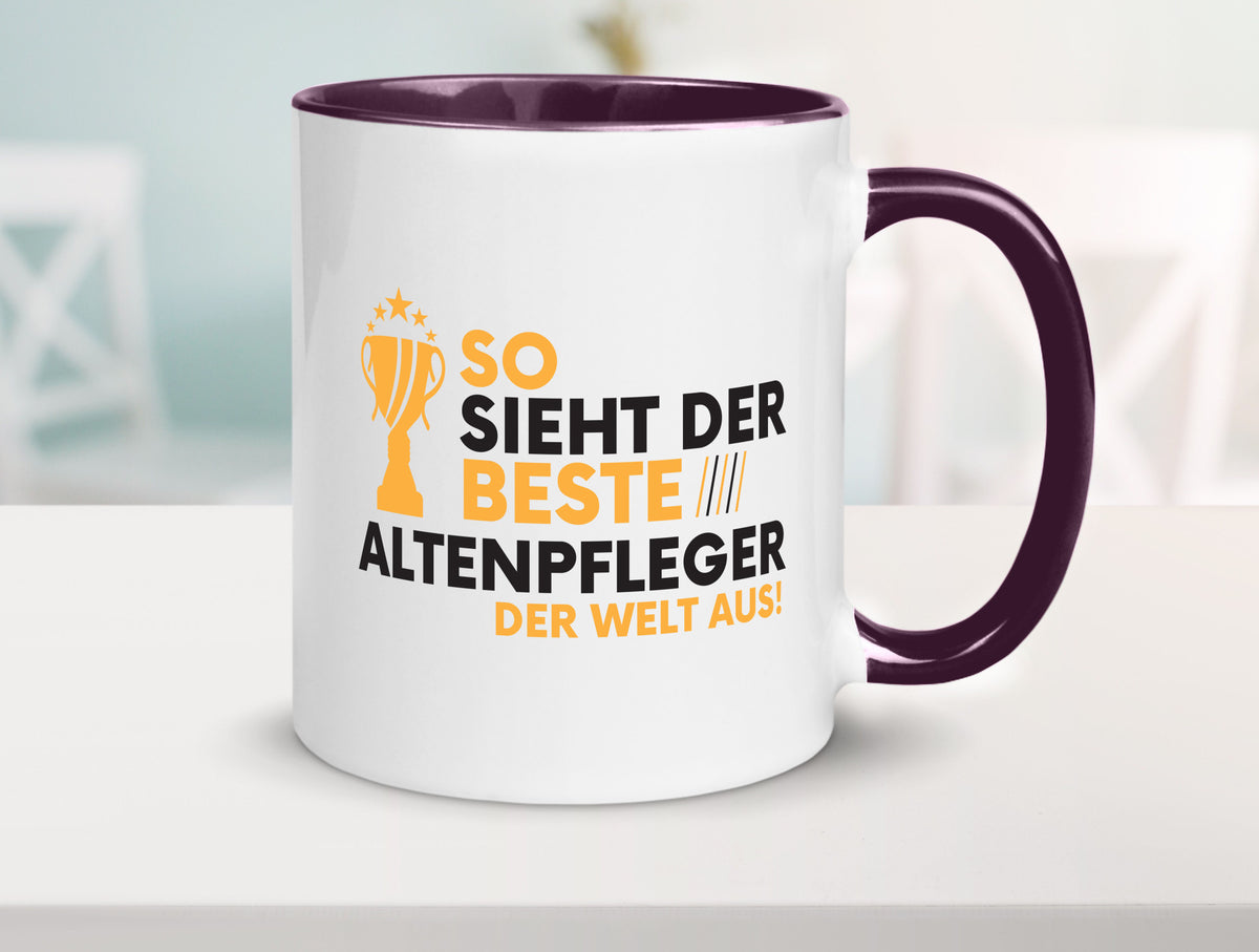 Der Weltbeste Altenpfleger | Pflegepersonal Altenheim lustig Humor Geschenkidee Tasse
