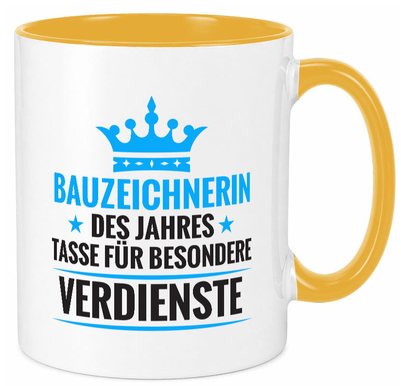 Besonderer Verdienst: Bauzeichnerin | Zeichnerin Humor Geschenkidee Tasse