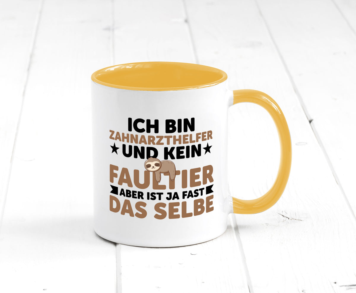 Ich bin kein Faultier: Zahnarzthelfer | Zahnmedizin Humor Tierliebhaber Tasse
