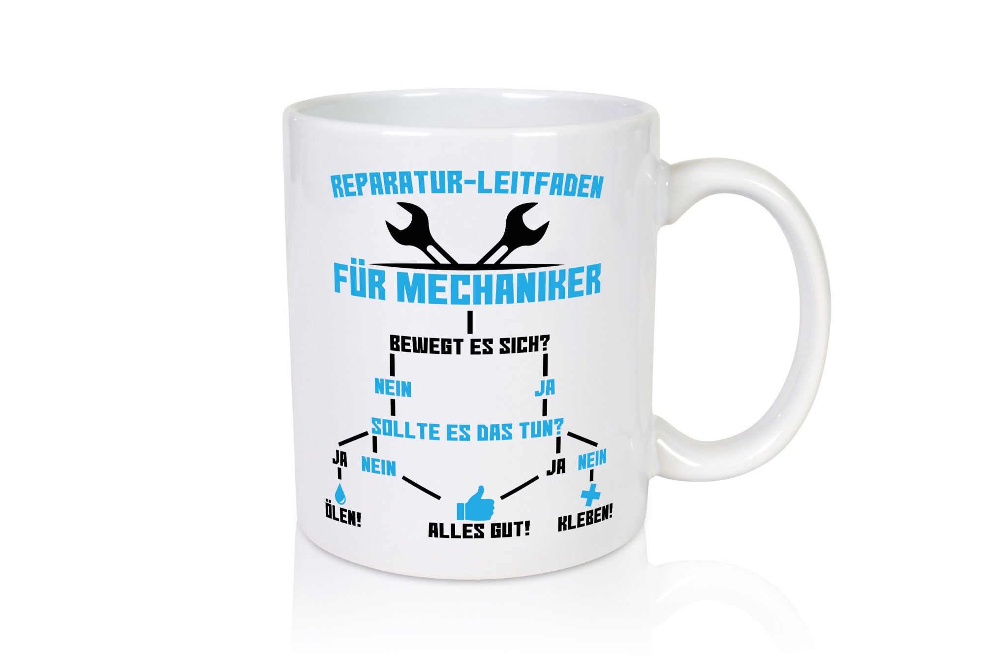 Mechaniker | Reparatur Autowerkstatt Ölen Kleben Geschenkidee Humor Tasse