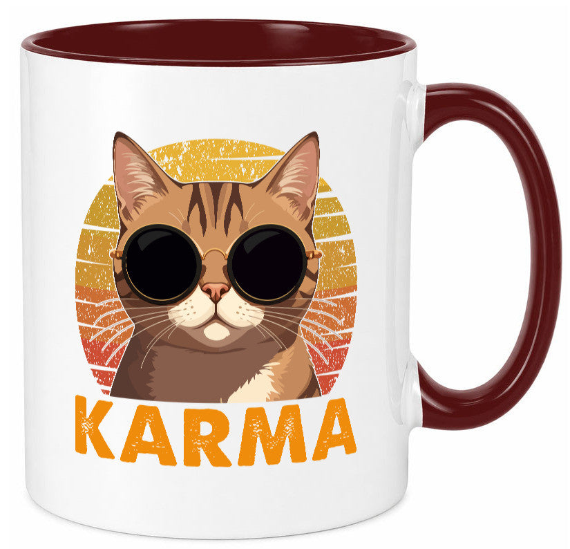 Vintage Katze | Karna Coole lustiger Spruch Geschenk Tierliebhaber Humor Tasse