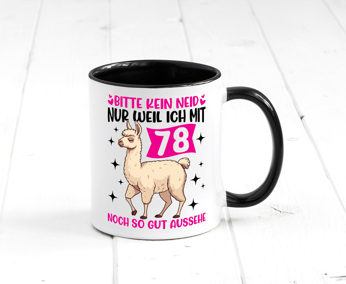 78. Geburtstag | 78 Jahre Lama gut aussehen Geschenk Geschenkidee lustiger Tasse