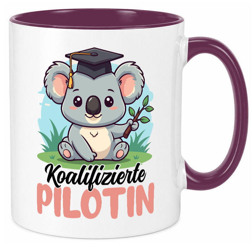 Koalifizierte Pilotin | Definition Piloten lustig Humor Geschenkidee Geschenk Tasse