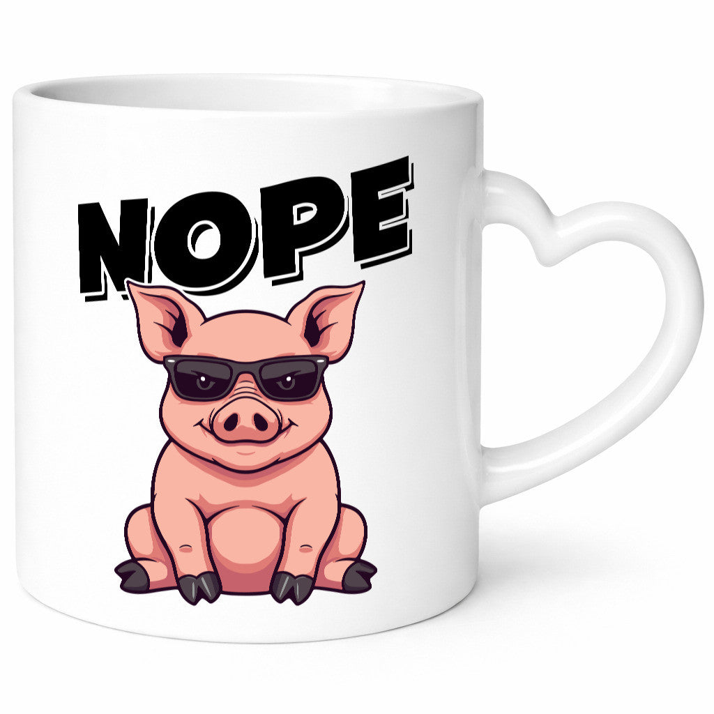 Nope | Schwein Kein bock lustig Humor Geschenkidee Geschenk Tasse