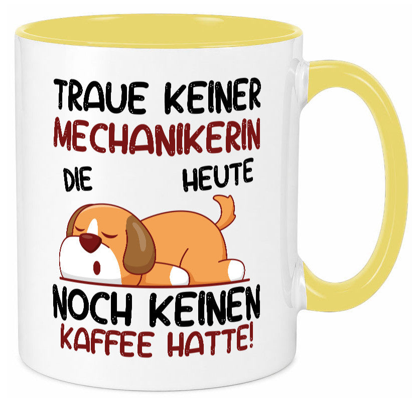 Traue keiner Mechanikerin | KFZ Humor Geschenkidee Tasse
