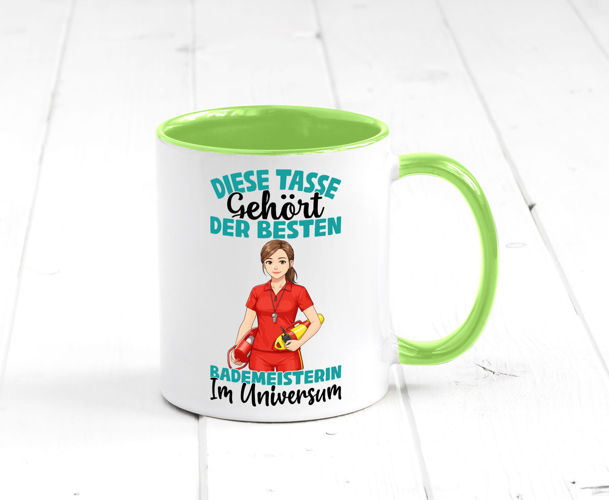 Im Universum: Bademeisterin | Schwimmmeisterin Geschenk Humor Geschenkidee Tasse