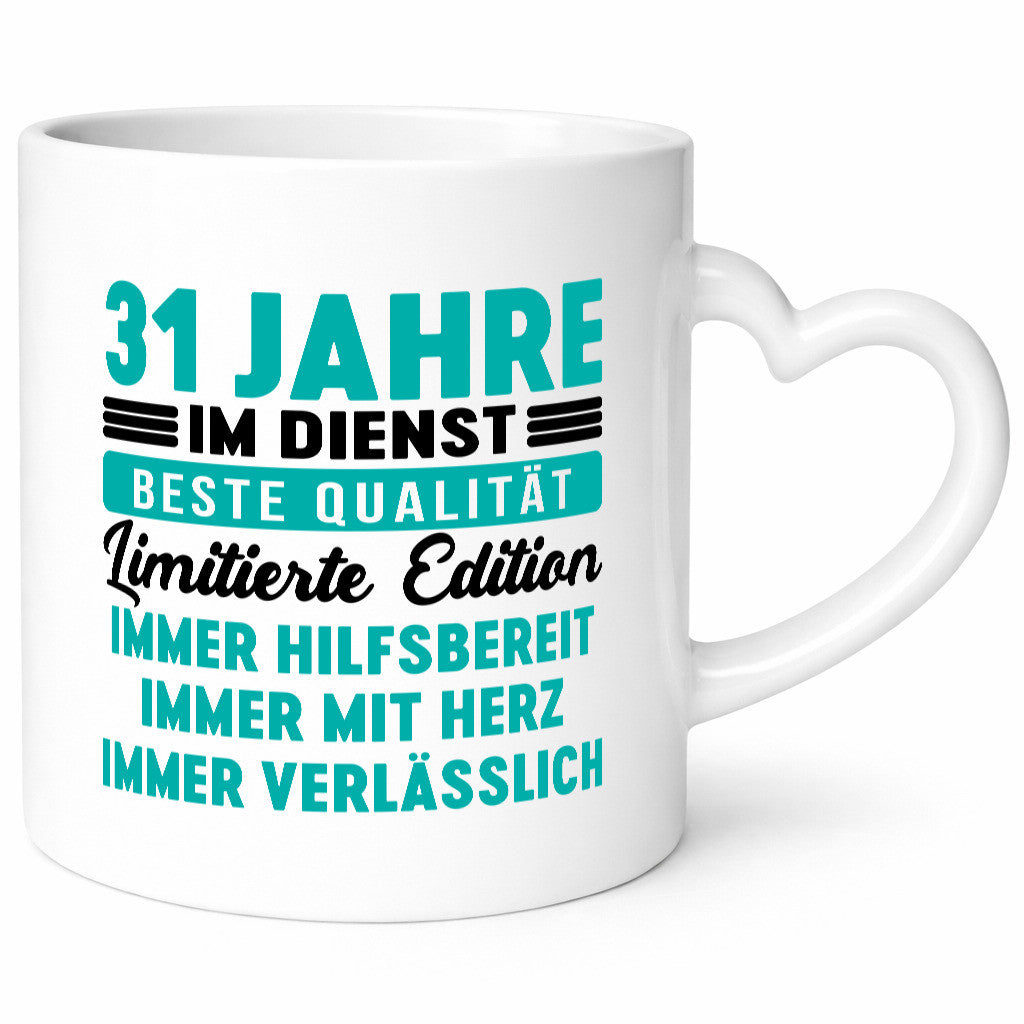 31 Jahre im Dienst | Jubiläum Arbeit v5 Geschenkidee Kollegen Büro Humor Tasse