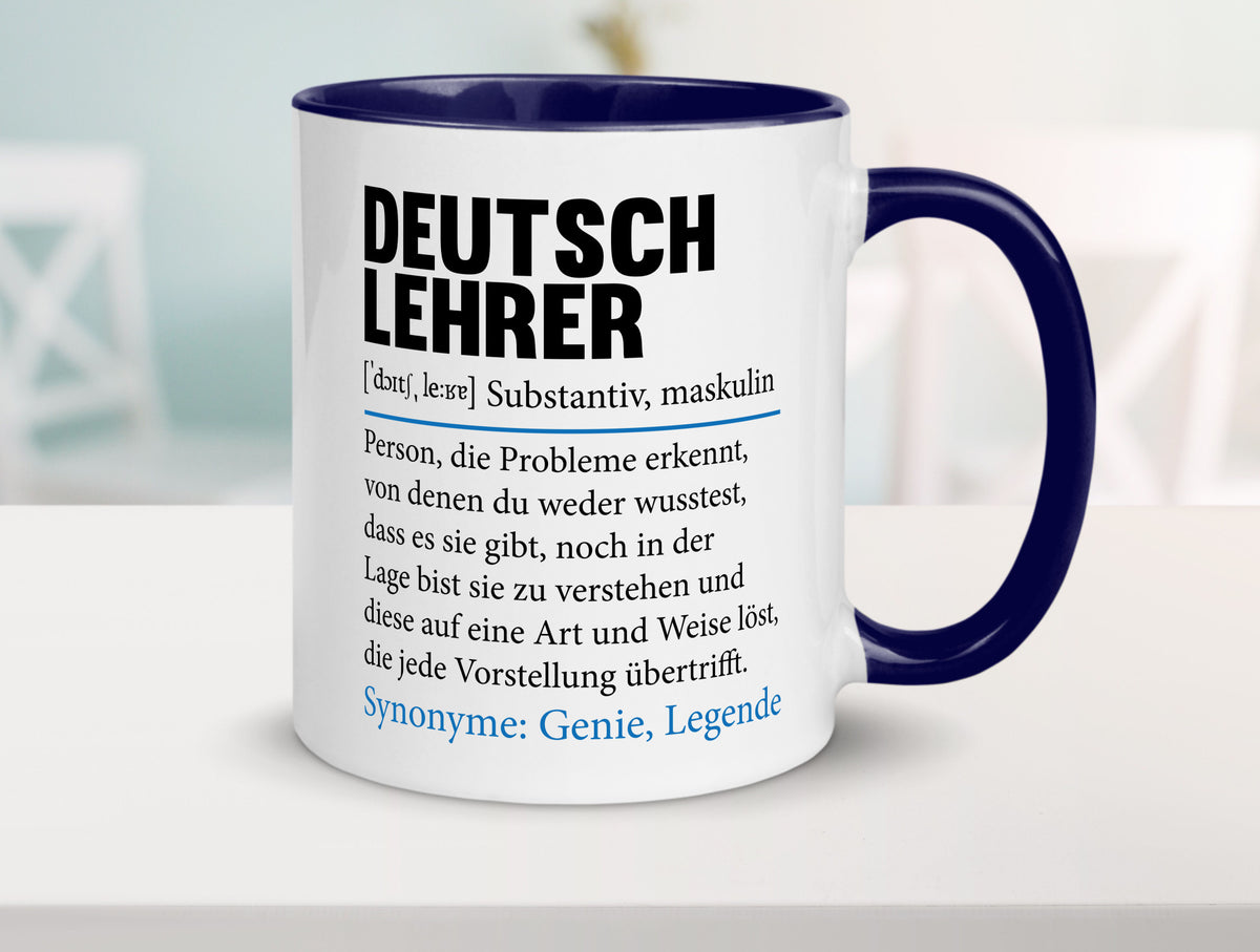 Deutschlehrer Spruch | Lehrer Schule Humor lustig Geschenkidee Geschenk Tasse