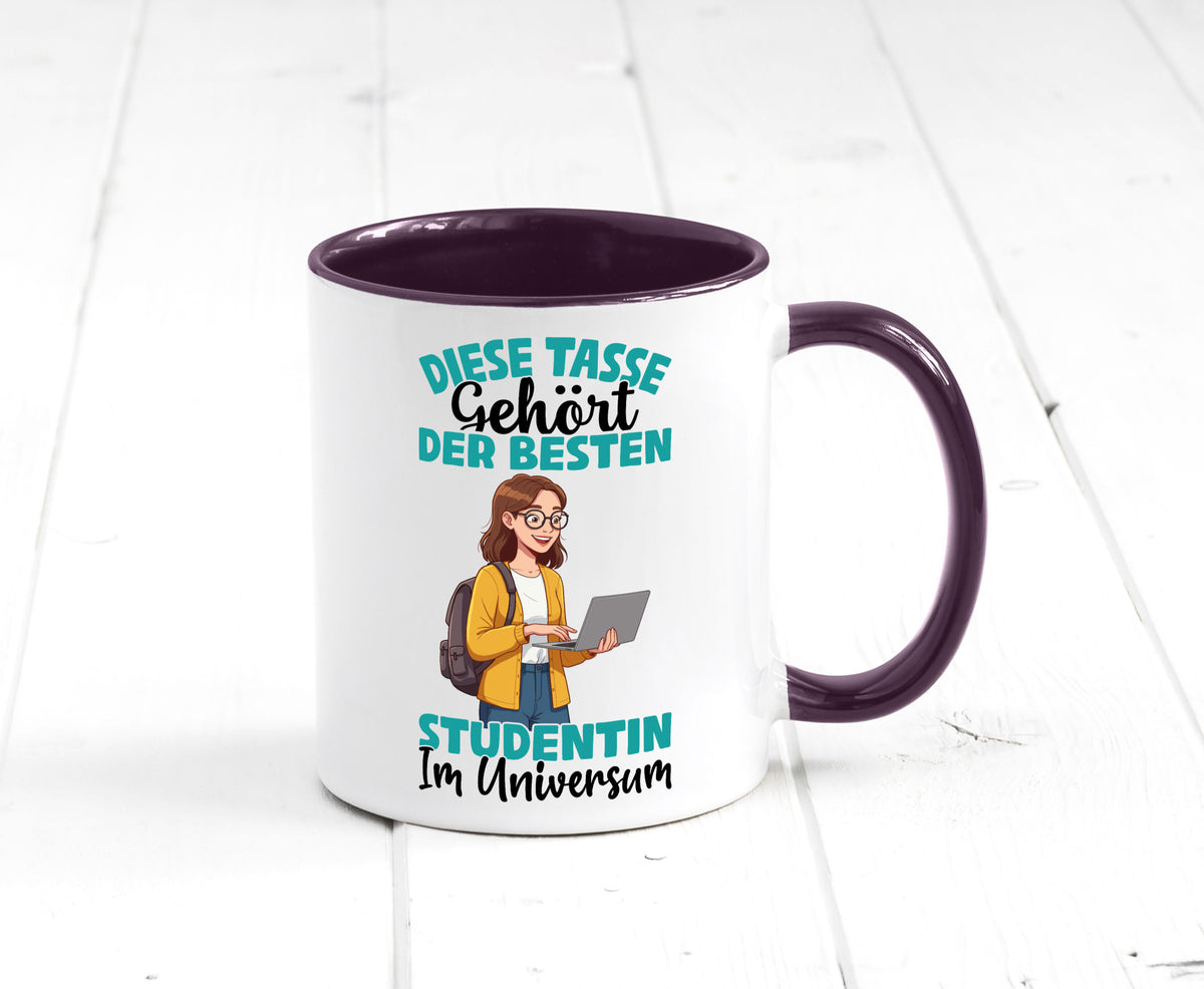 Im Universum: Studentin | Uni Studium Universität Geschenk Humor Geschenkidee Tasse