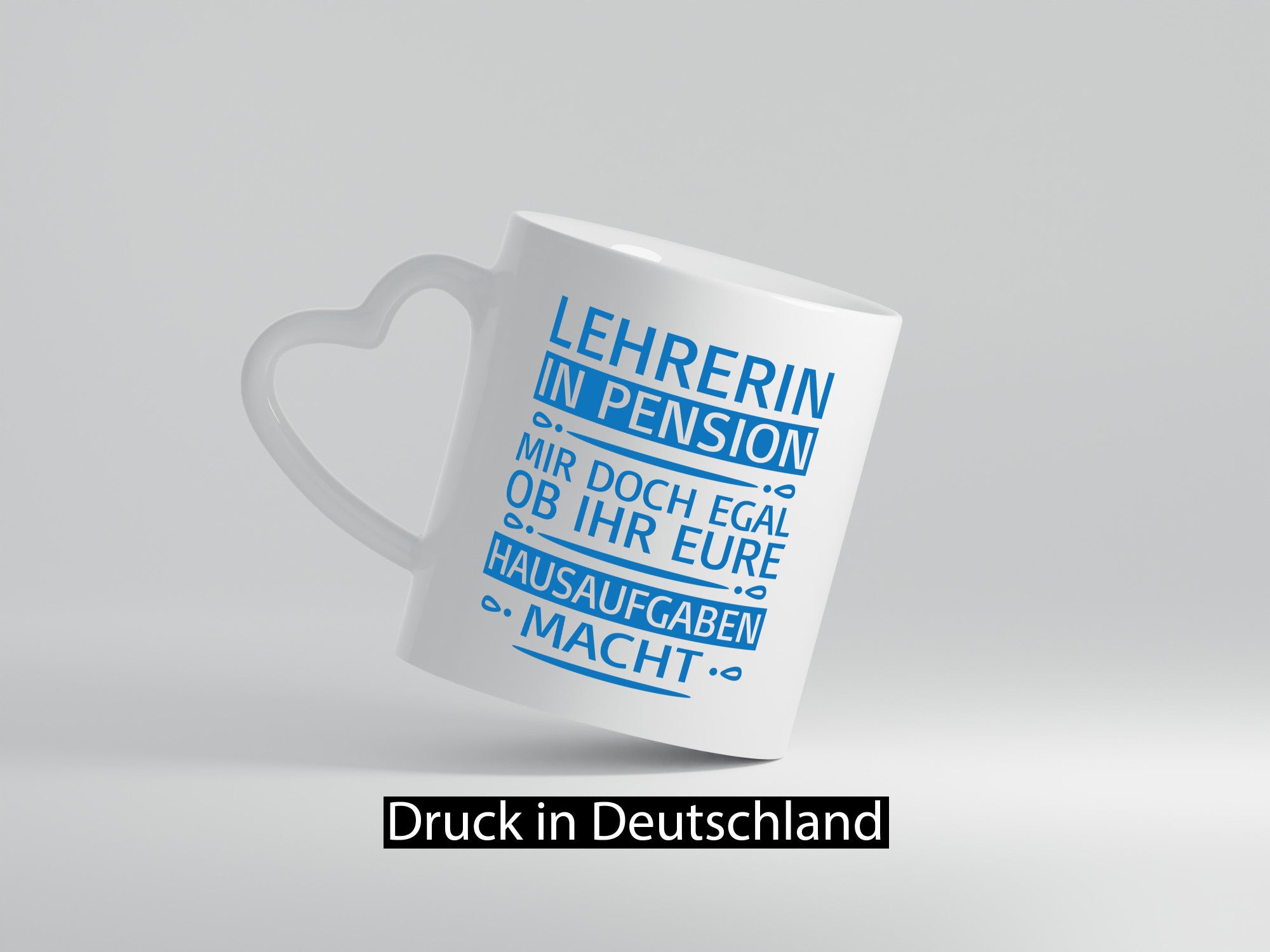Lehrerin in Pension, Hausaufgaben egal lustig Ruhestand Jubiläum Geschenk Tasse