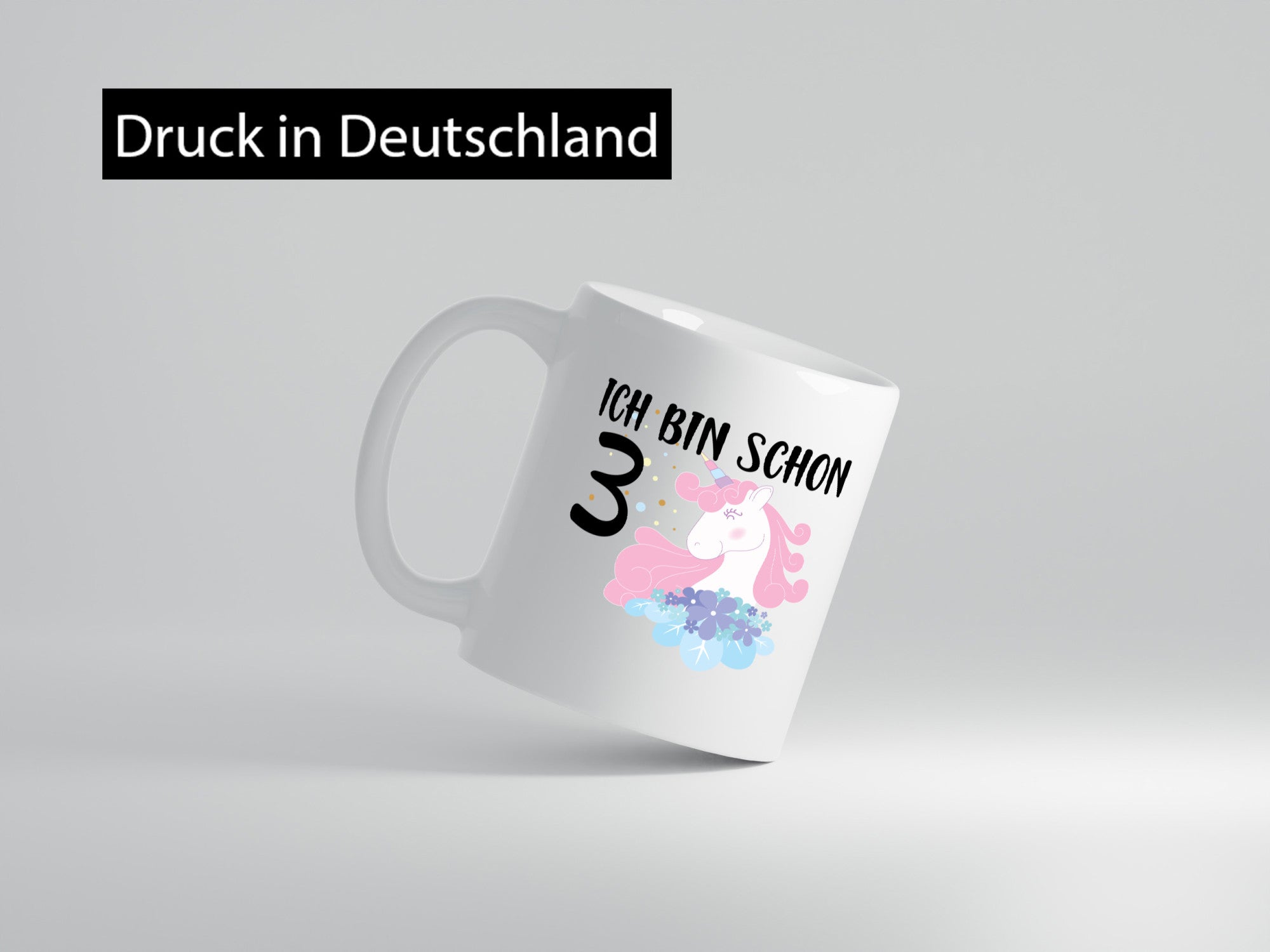 Ich bin schon 3 | 3. Geburtstag Kind Jährige Einhorn Geschenkidee Humor Tasse