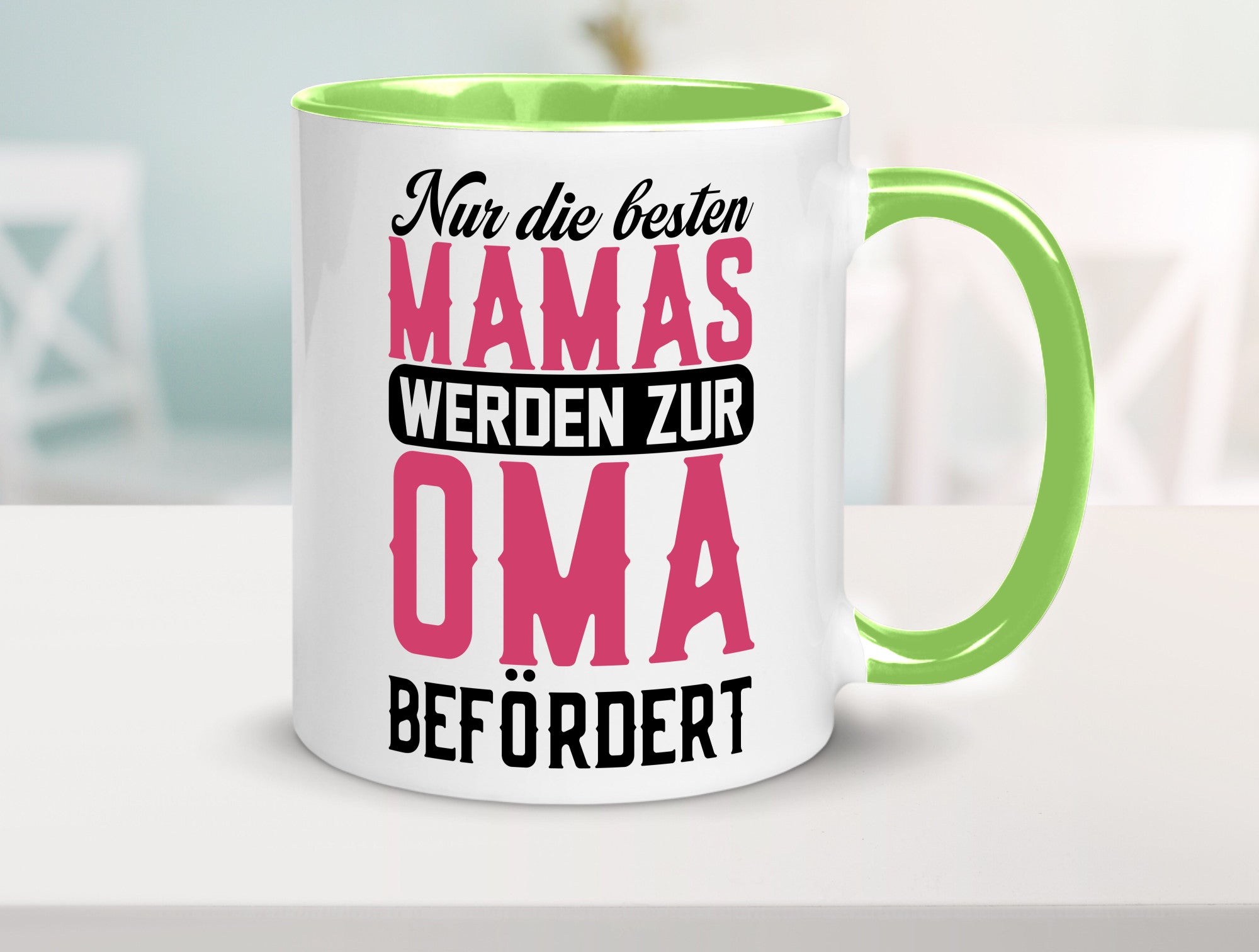 Beste Mama wird zur Oma befördert | Großmutter lustiger Spruch Geschenk Familie