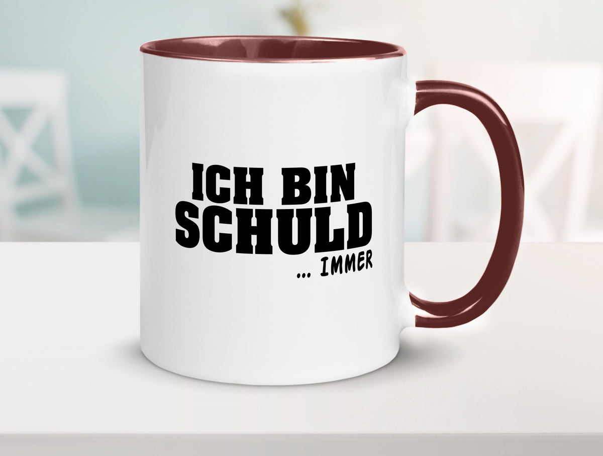 Ich bin Schuld | Schwarze Schaff lustig Humor Geschenkidee Geschenk Tasse