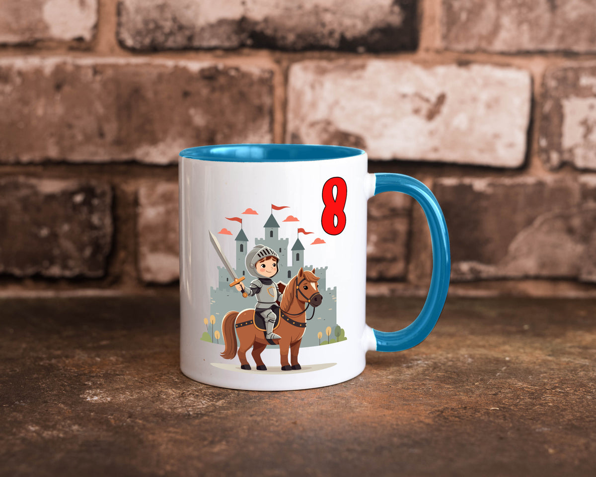 8. Geburtstag | 8 Jahre Ritter Junge Schloss Geschenk Geschenkidee lustiger Tasse
