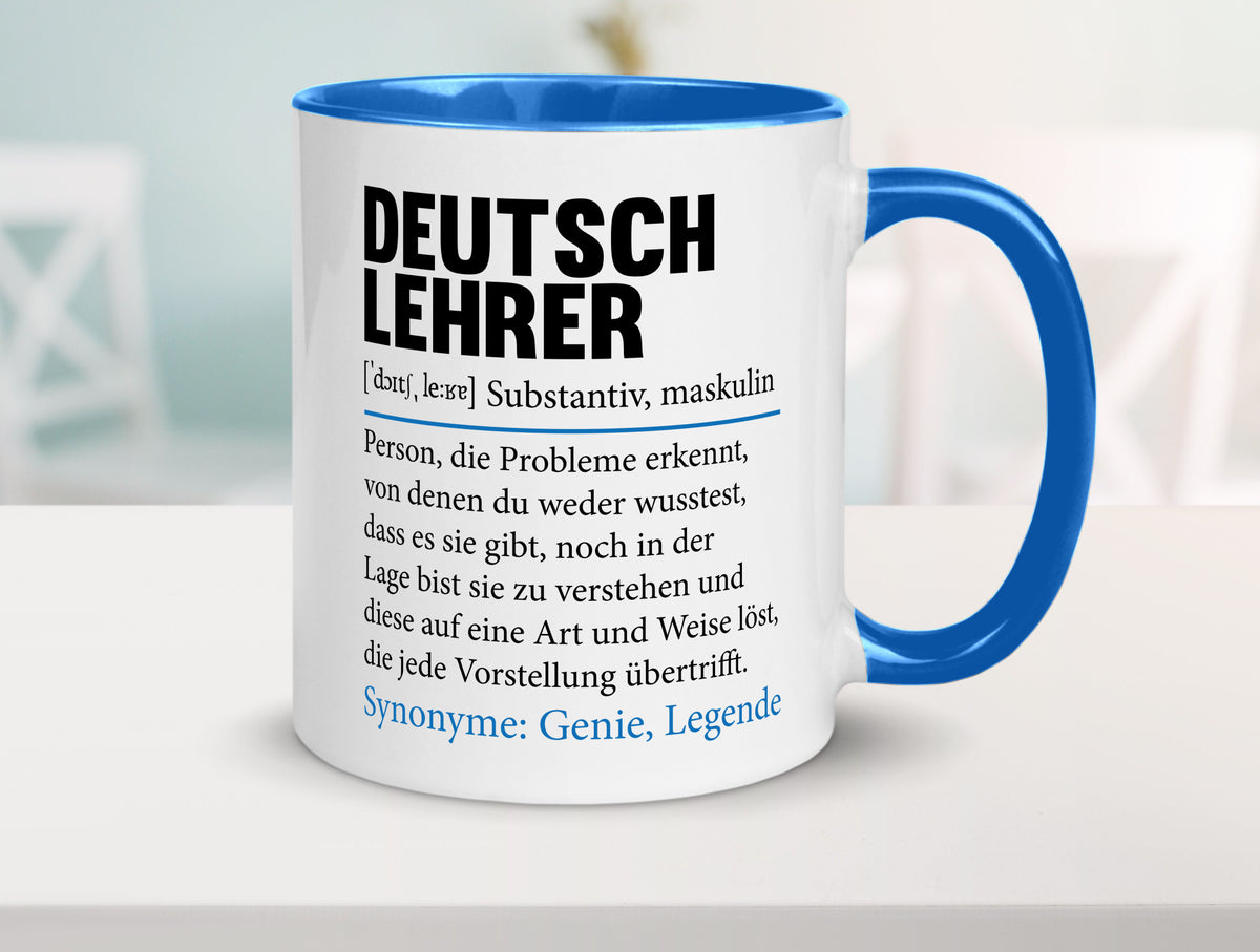Deutschlehrer Spruch | Lehrer Schule Humor lustig Geschenkidee Geschenk Tasse