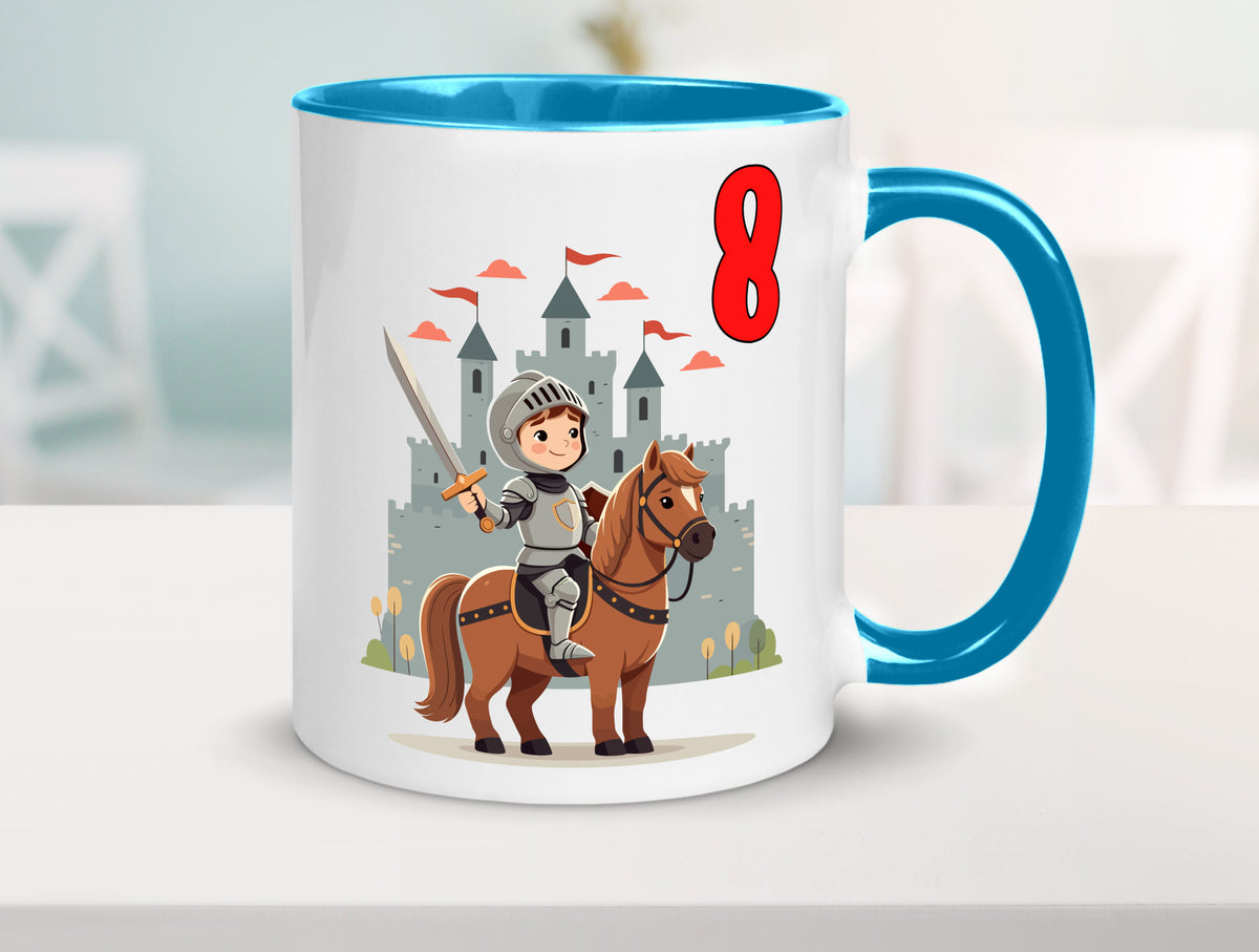 8. Geburtstag | 8 Jahre Ritter Junge Schloss Geschenk Geschenkidee lustiger Tasse