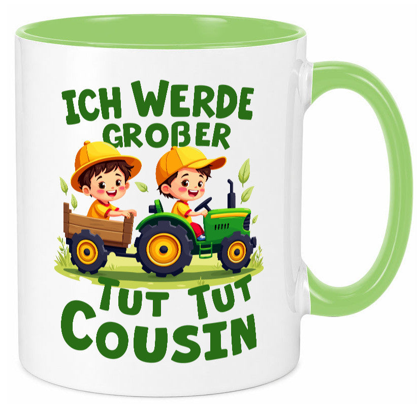 Ich werde Großer Cousin | Familie Bauer lustiger Spruch Geschenk Geschenkidee Tasse