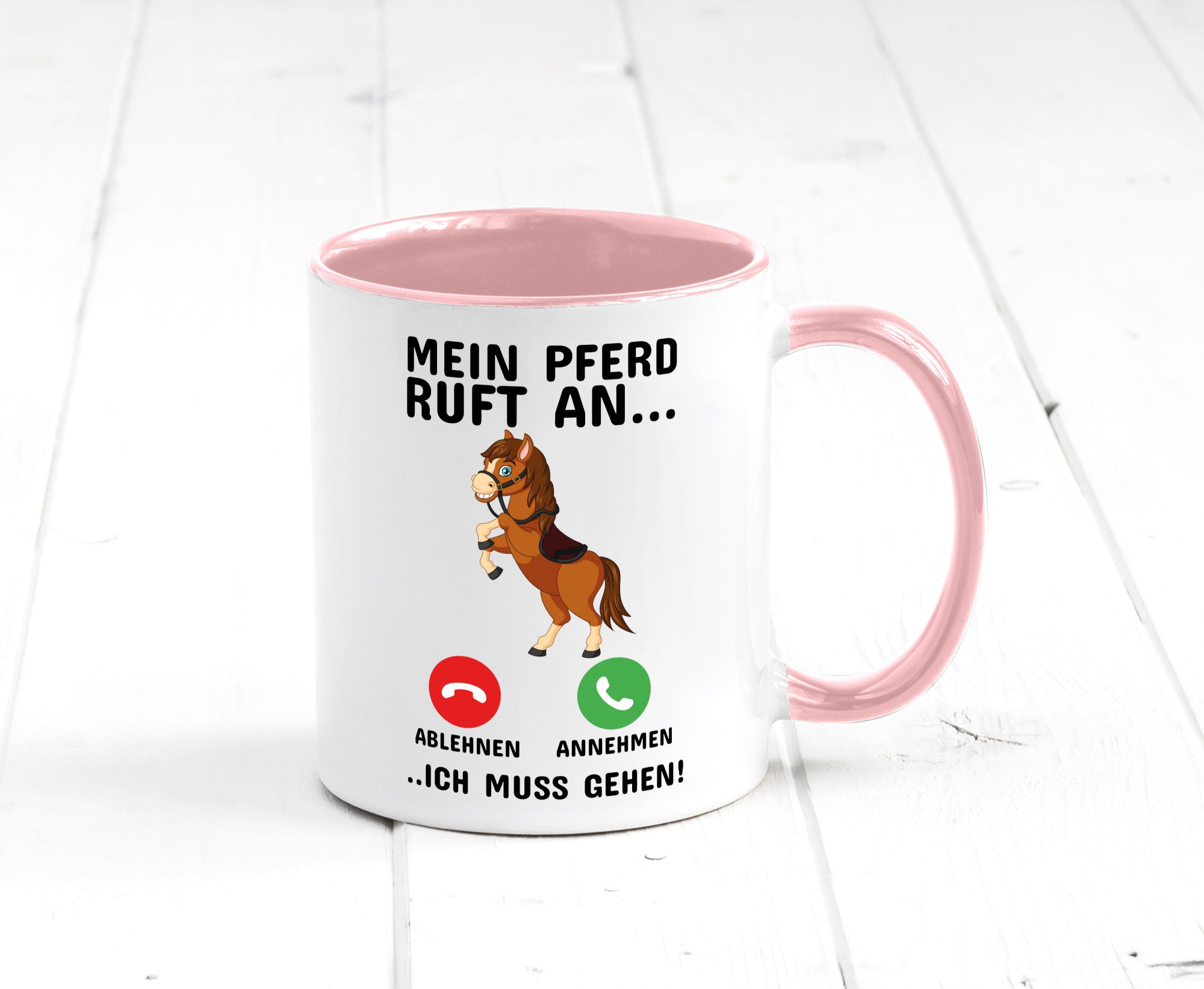 Mein Pferd ruft an Humor Geschenkidee Tasse