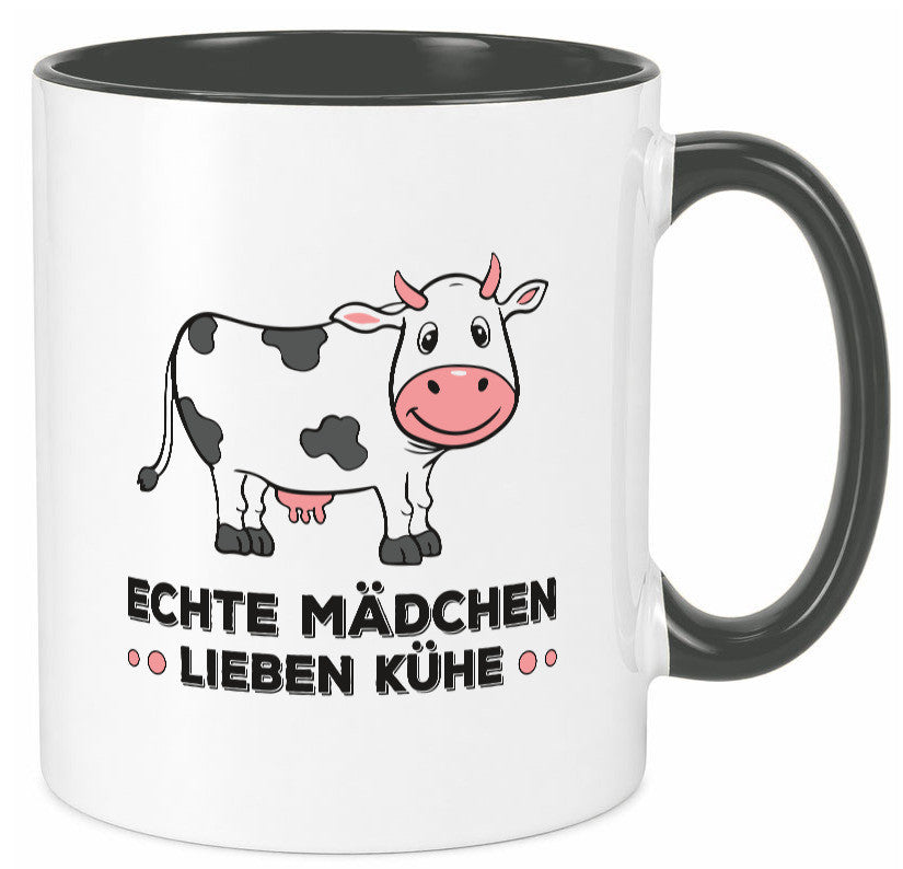 Echte mädchen lieben Kühe | Farm Farmer Bauer lustiger Spruch Geschenk Humor