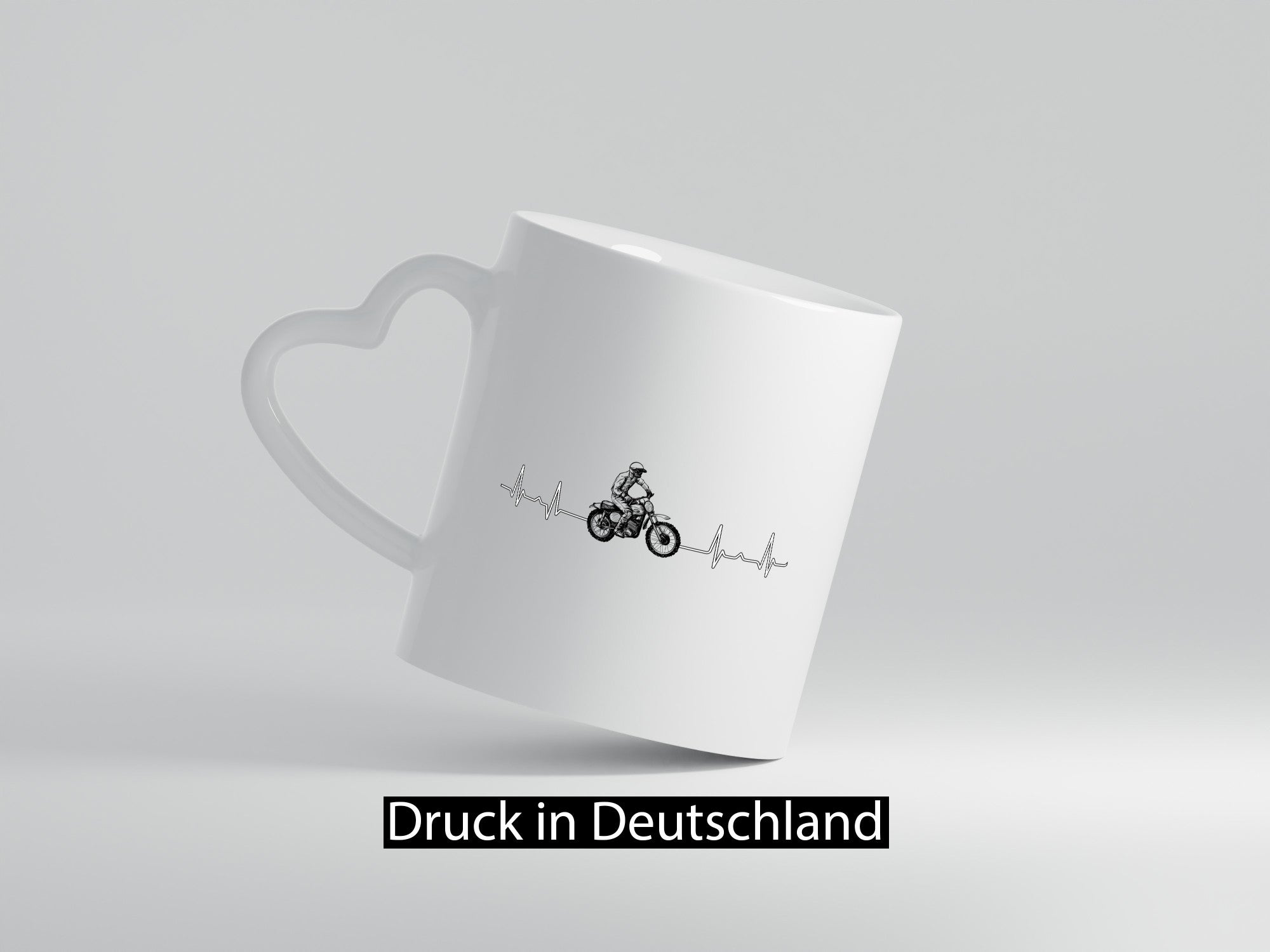 Motocross Herzschlag | Dirt Bike Biker Cross Rennen Humor Geschenkidee Tasse