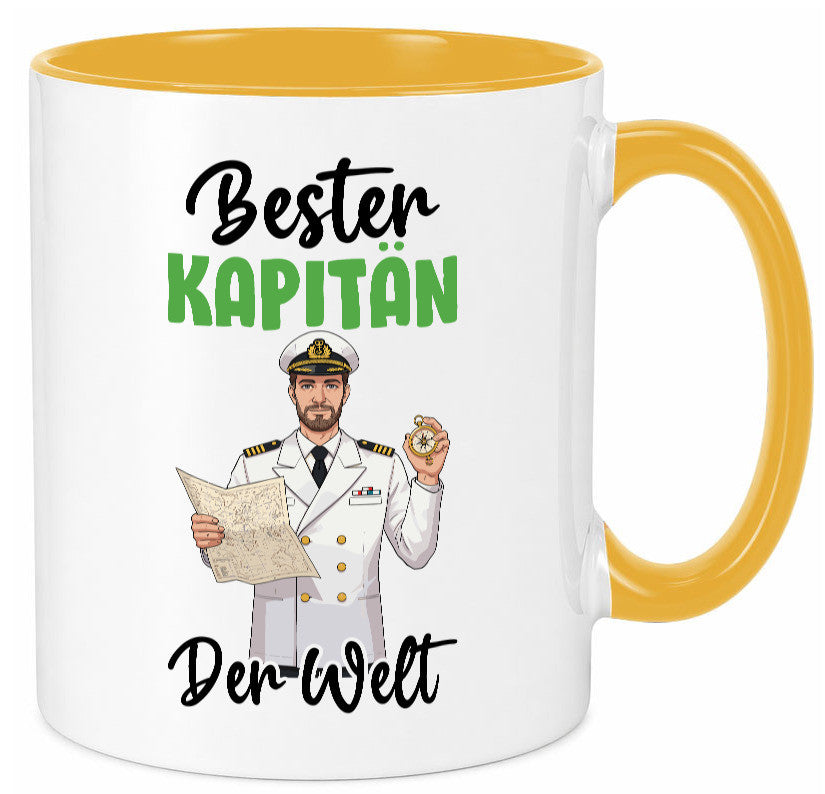 Bester Kapitän | Schiffskapitän Schiff v2 Geschenk Humor Geschenkidee lustiger Tasse