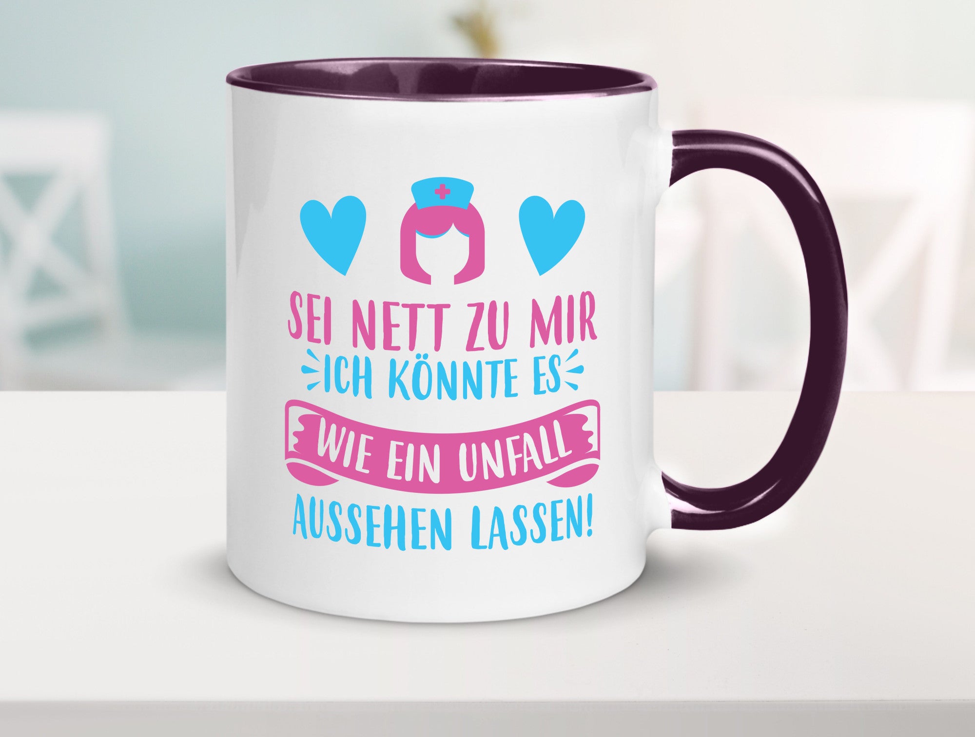 Sei nett, könnte wie ein Unfall aussehen | Kopf lustiger Spruch Geschenk Humor