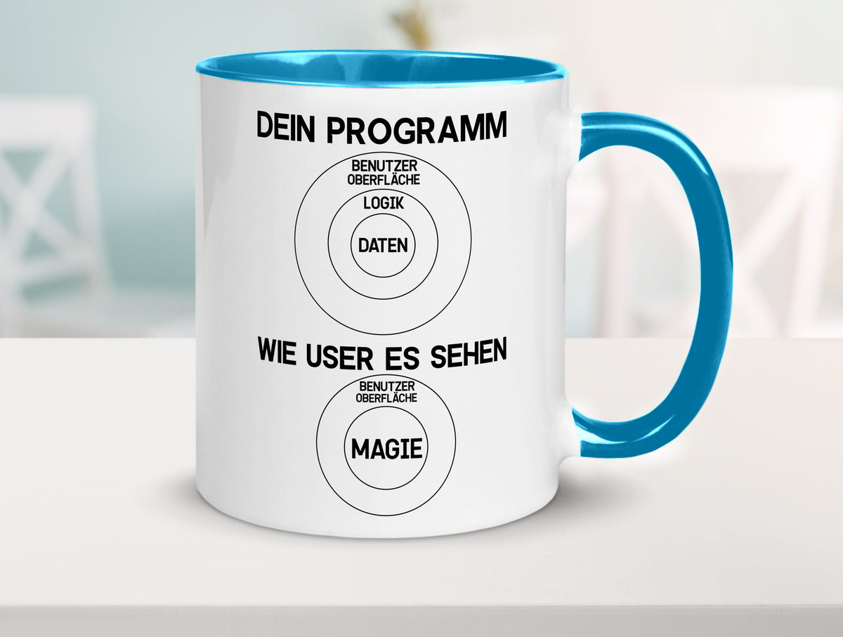 Wie User dein Programm sehen | Programmierer Magie Witz Geschenkidee Humor Tasse