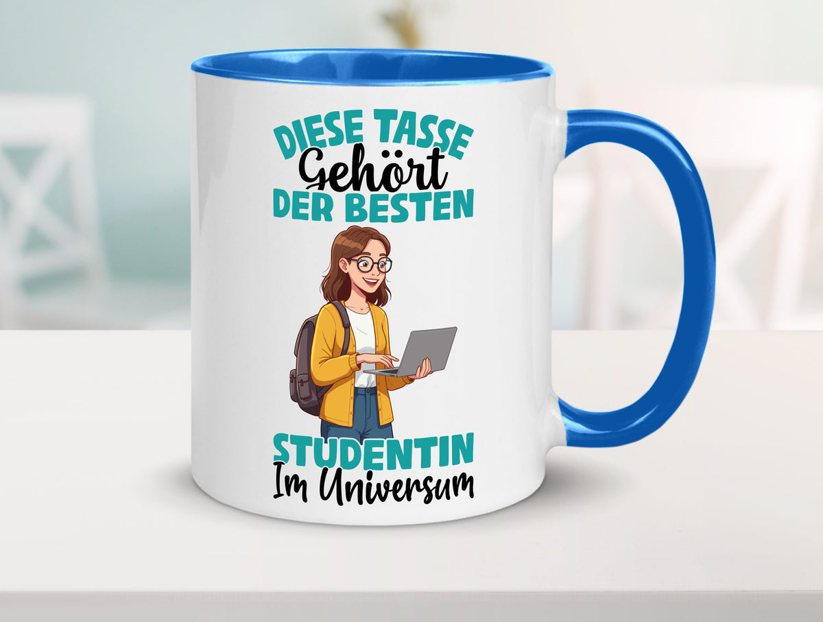 Im Universum: Studentin | Uni Studium Universität Geschenk Humor Geschenkidee Tasse