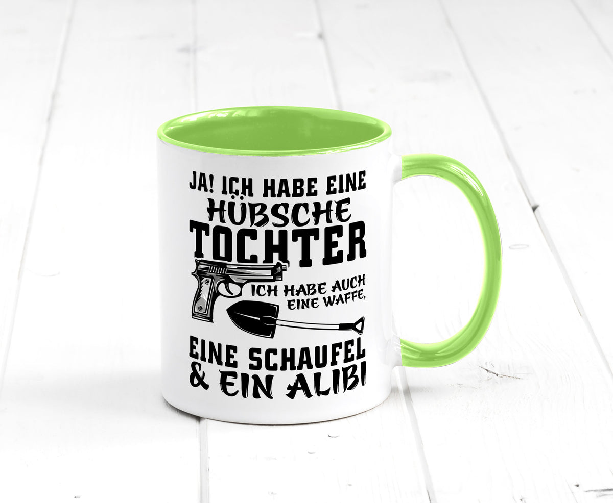 Hübsche Tochter Geschenk Familie Geschenkidee lustiger Spruch Tasse