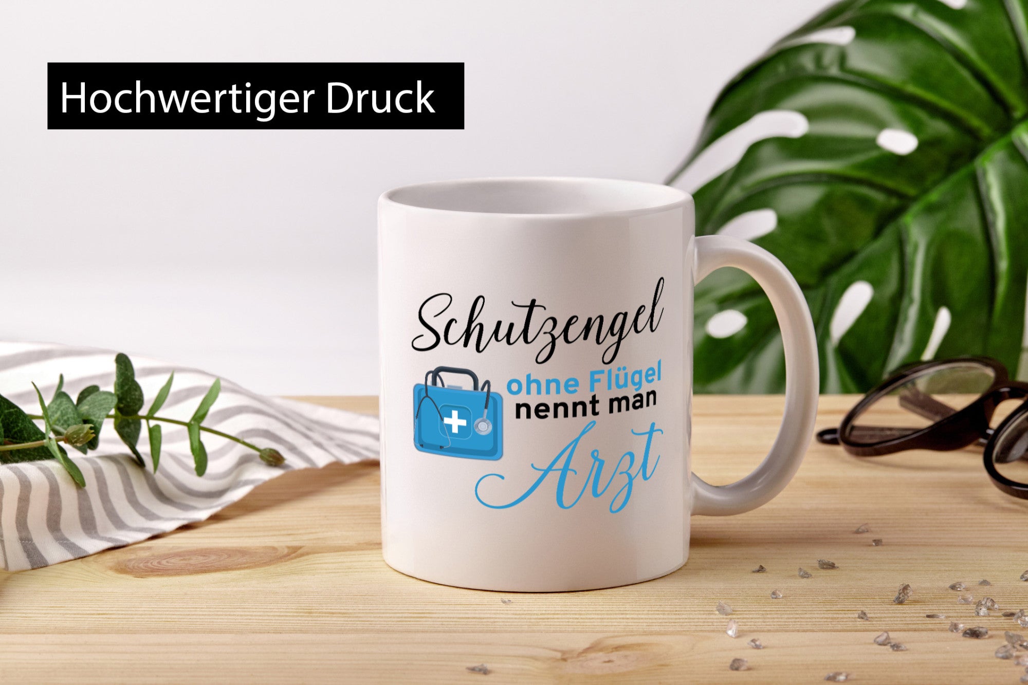 Schutzengel ohne Flügel | Arzt Ärztin Puls Herzschlag Humor Geschenkidee Tasse